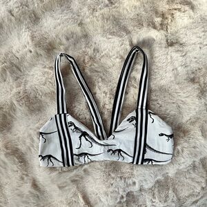 Boys + Arrows Dancing Dixie Primal Dinosaur Bikini Top - Size Small